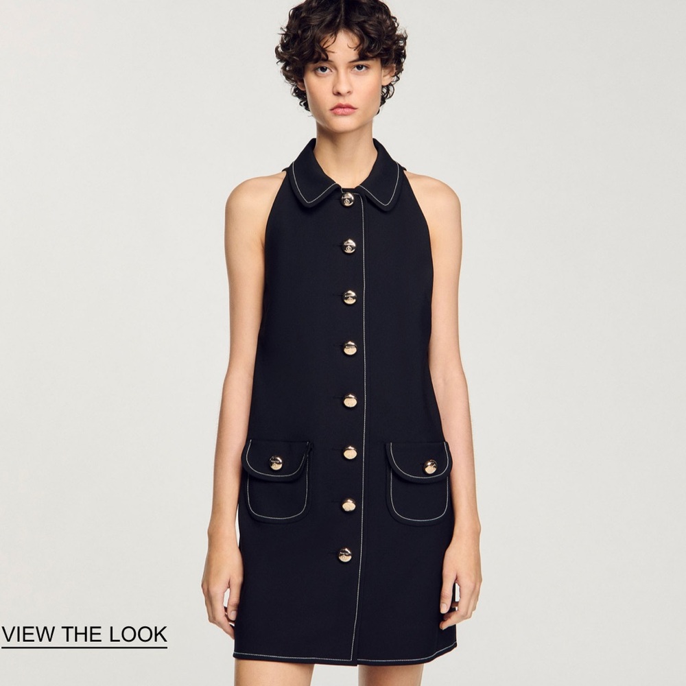 SANDRO Peter Pan Collar Dress